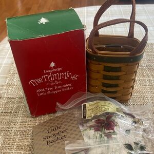 Longaberger Tree trimming basket - “Little shopper” has original box